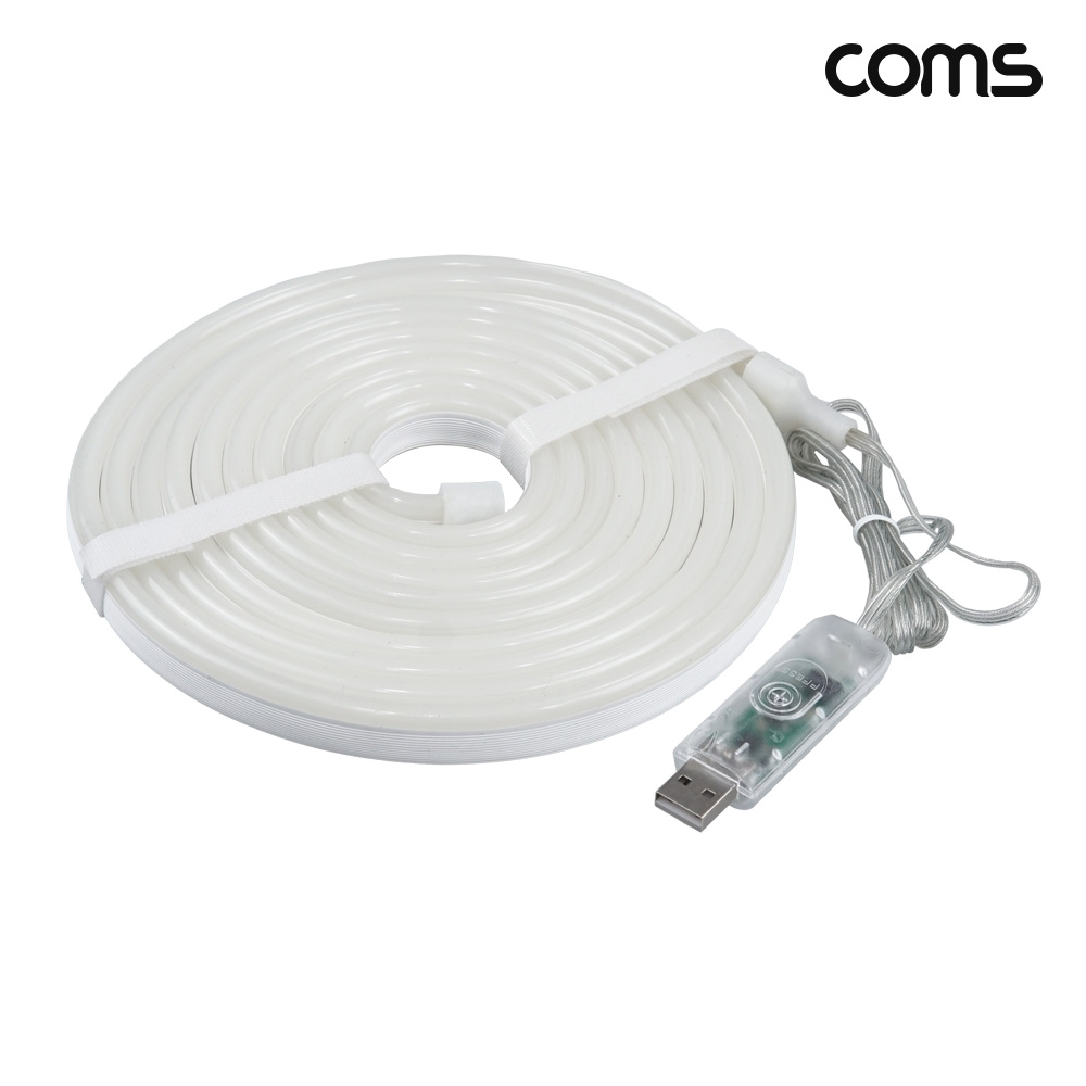 Coms LED 줄조명 슬림형 3M DC 5V 소리 음향 감지 조명 리모컨 밝기조절