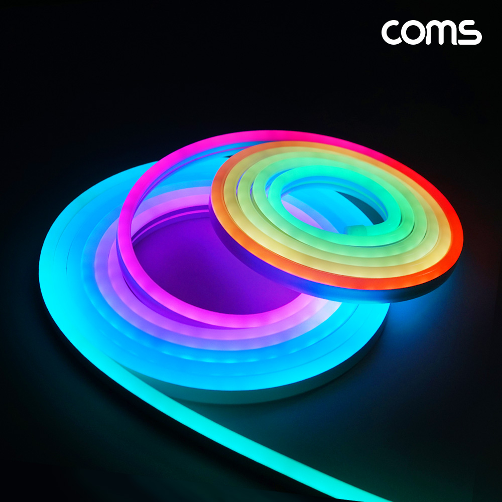 Coms LED 줄조명 슬림형 5M DC 5.5x2.1mm 24V 조명 리모컨 밝기조절