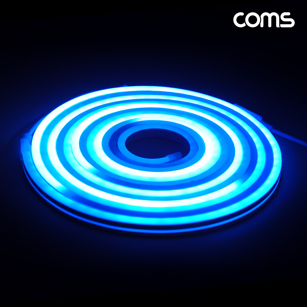 Coms LED 줄조명 슬림형 5M DC 5.5x2.1mm 12V 조명 리모컨 밝기조절