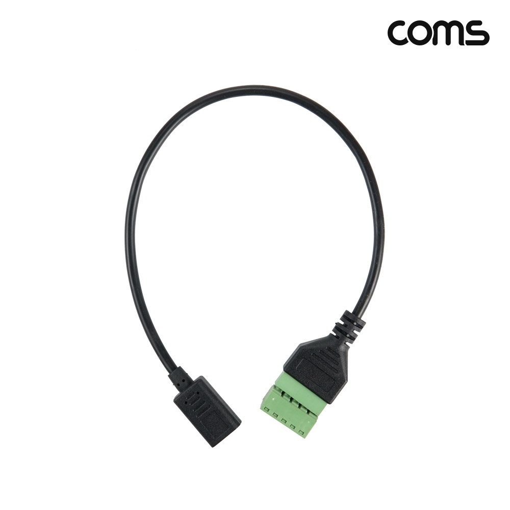 Coms USB C타입 터미널 변환 케이블 30cm 터미널 블록 5핀 5Pin