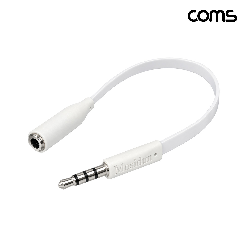 Coms 3.5mm 4극 오디오 연장 케이블 18cm