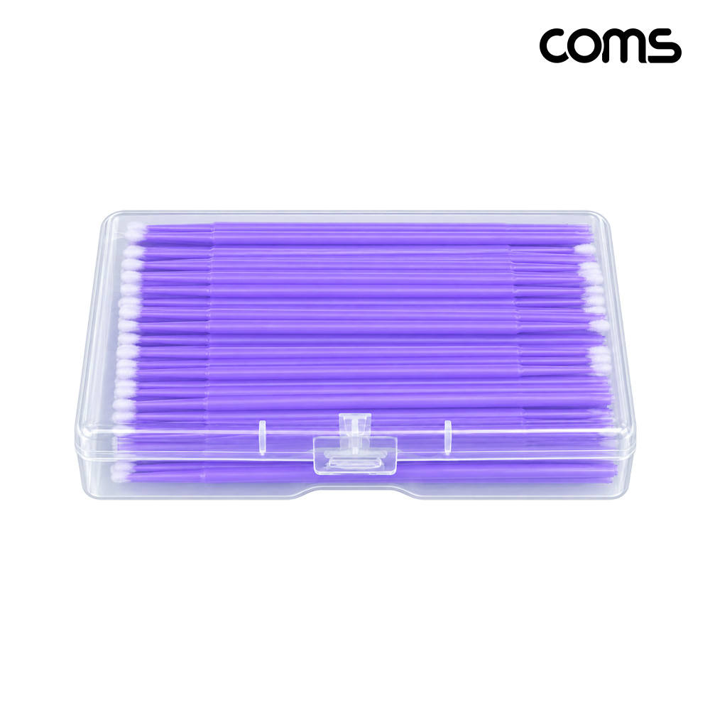 Coms 마이크로 브러쉬 100개입 속눈썹연장 일회용 미세면봉