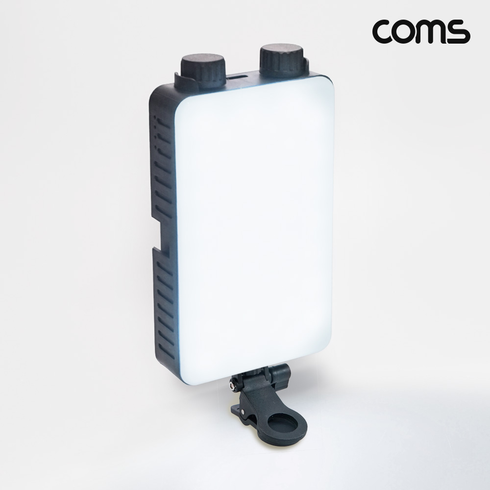 Coms LED 스마트폰 라이트 사각형 카메라 조명 색온도조절 밝기조절