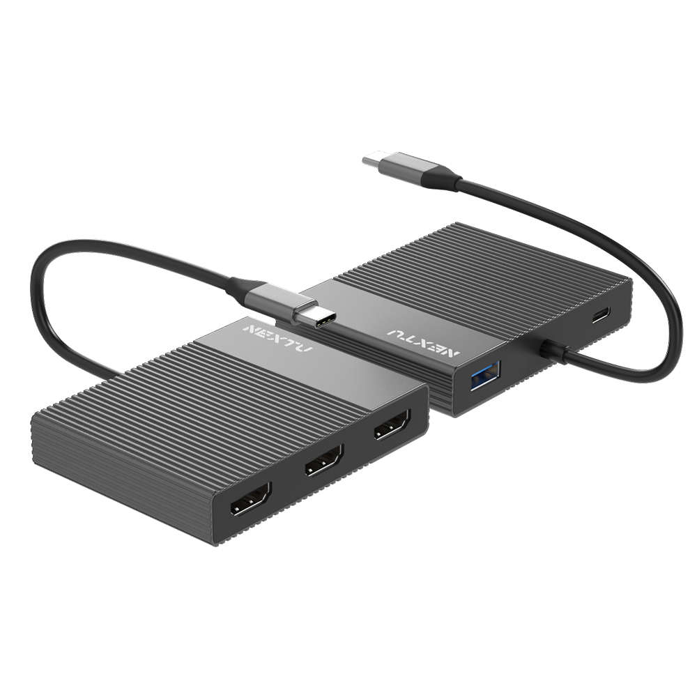 넥스트유 USB-C 트리플 HDMI 멀티허브 4K60Hz PD100W 2255TCH