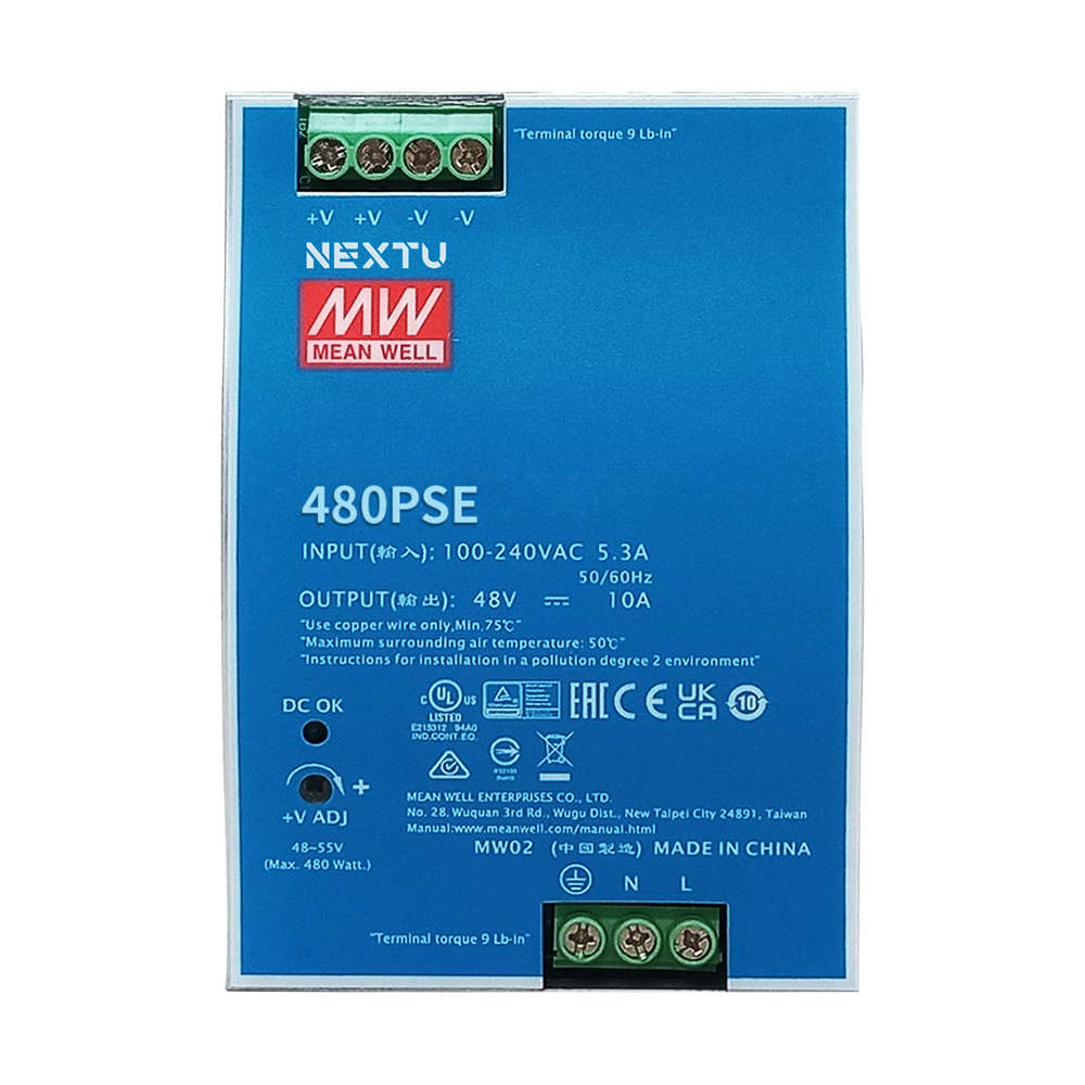 넥스트유 산업용 SMPS 전원공급장치 DIN 레일 480W 480PSE