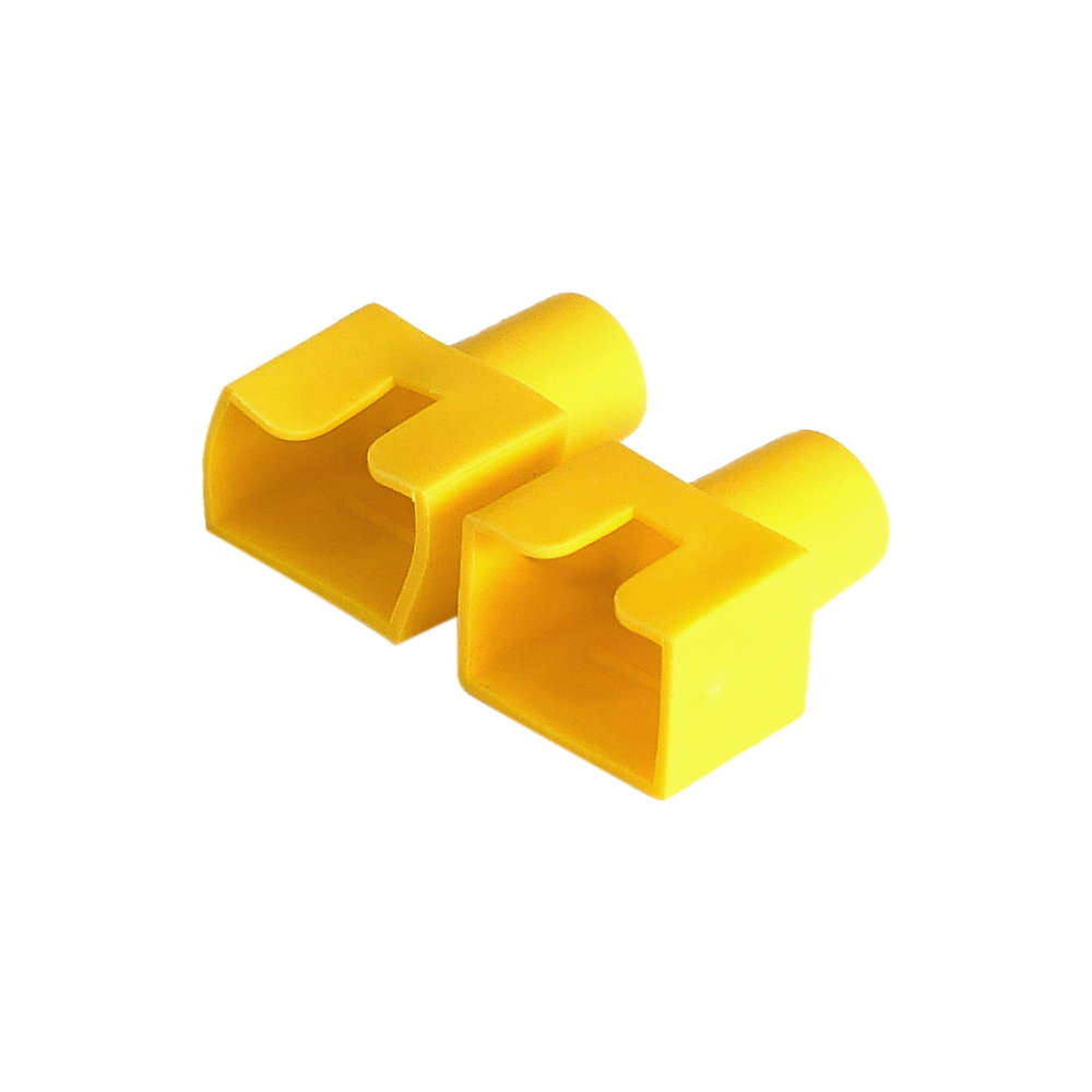 넥스트유 RJ45 랜케이블 보호캡 각부트 노랑 100개입 TLB50YL
