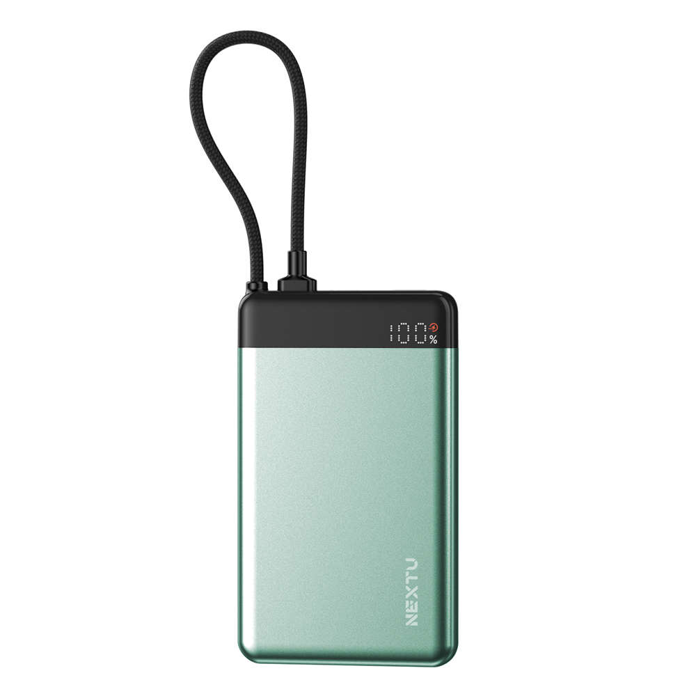 넥스트유 보조배터리 10000mAh 일체형 케이블 1009QPB MINI GR