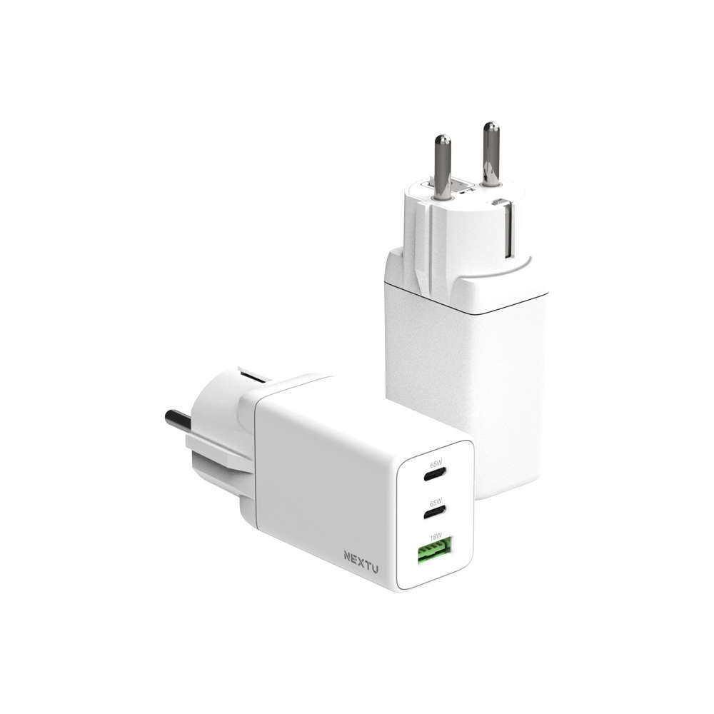 넥스트유 GaN PD PPS 65W 멀티 고속충전기 블랙 QC643GAN
