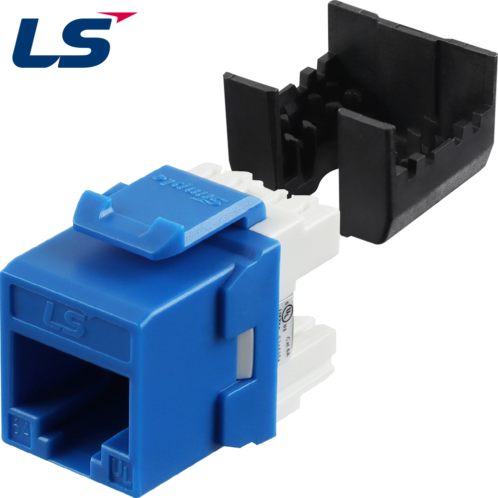 LS전선 CAT.6A UTP 키스톤잭 (블루) LS-MJ-UC6A-BL-ERI