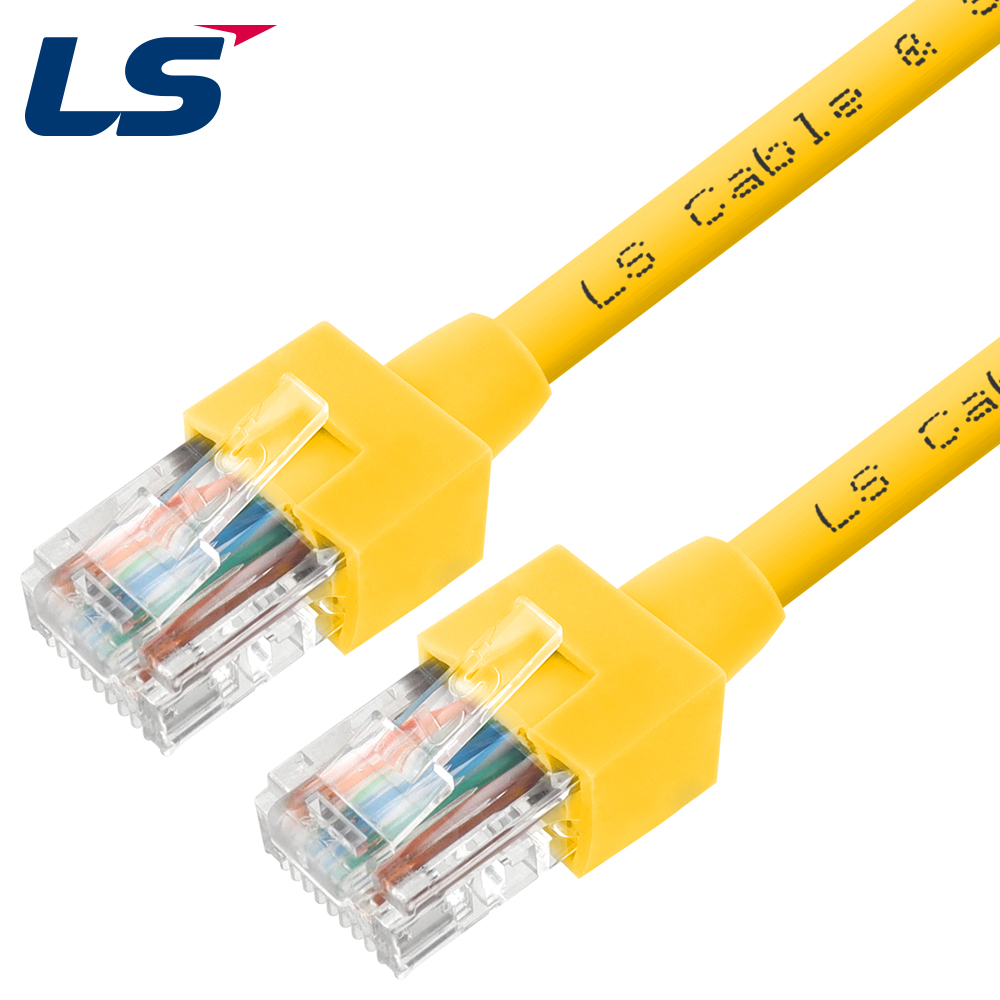 LS전선 CAT.5E UTP 랜 케이블 20m (옐로우) NMX-LS5200Y