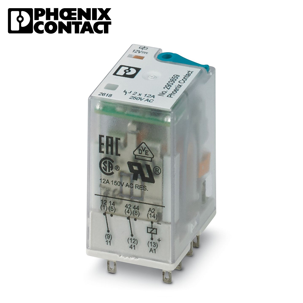피닉스컨택트 REL-IR2/LDP- 12DC/2X21 전원 접점 산업용 릴레이 2903659