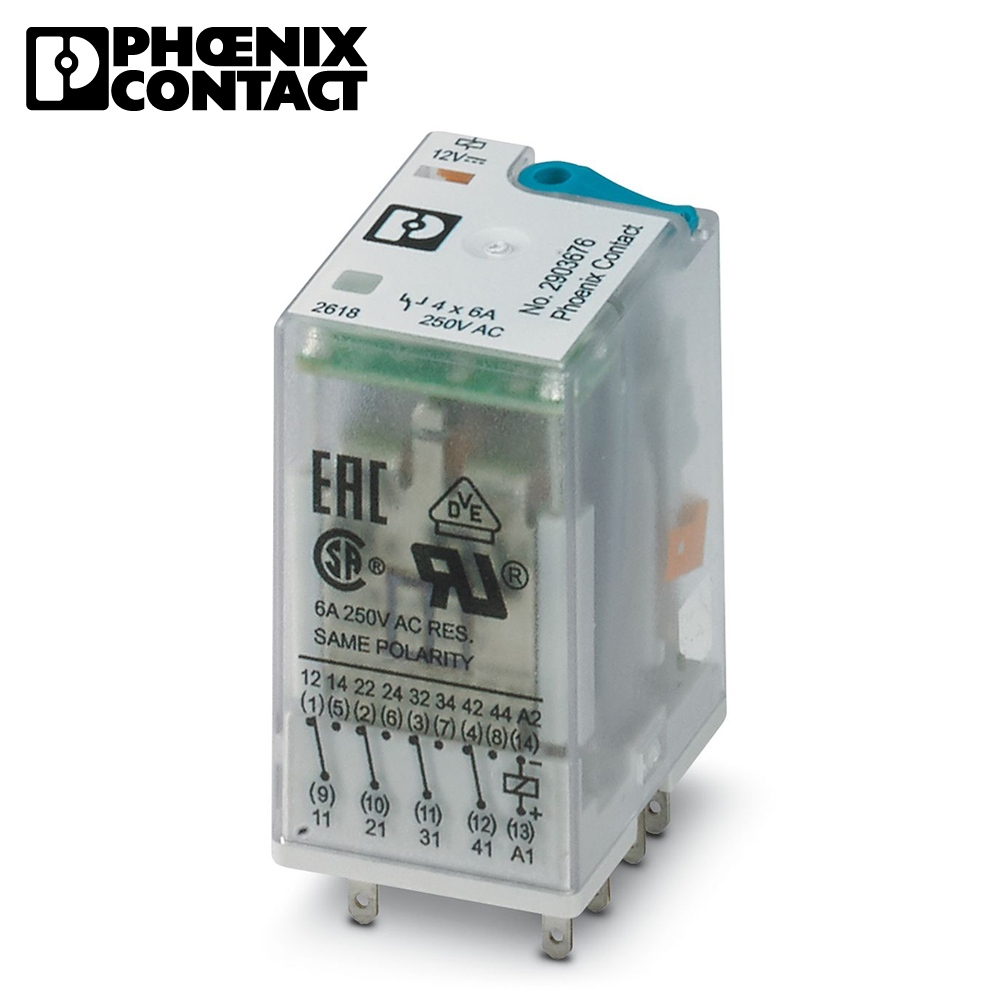 피닉스컨택트 REL-IR4/LDP- 12DC/4X21 단일 릴레이 2903676