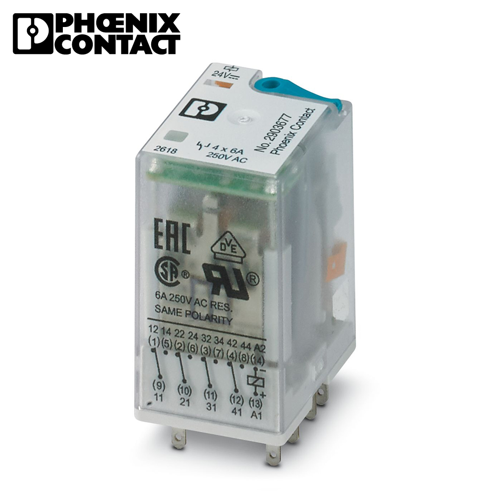 피닉스컨택트 REL-IR4/LDP- 24DC/4X21 단일 릴레이 2903677