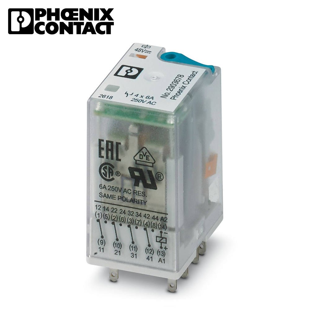 피닉스컨택트 REL-IR4/LDP- 48DC/4X21 단일 릴레이 2903678