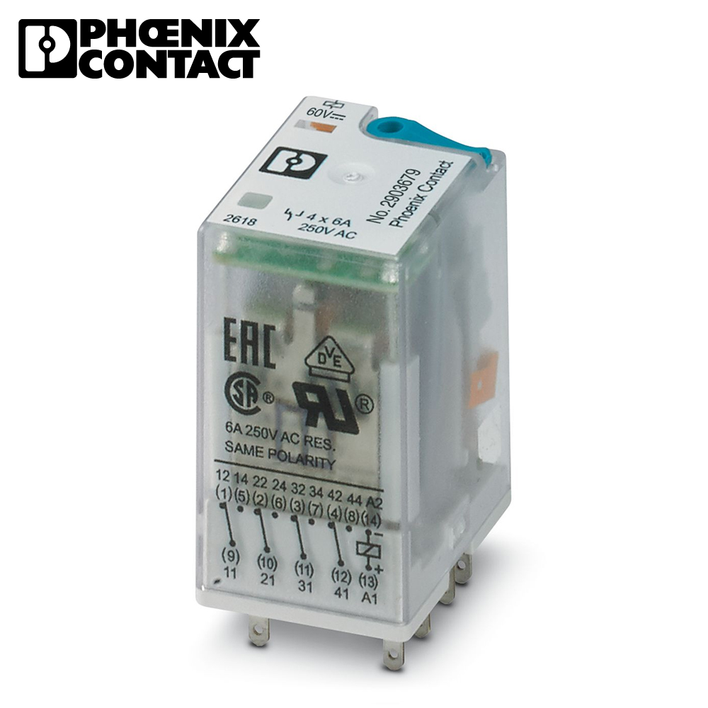 피닉스컨택트 REL-IR4/LDP- 60DC/4X21 단일 릴레이 2903679