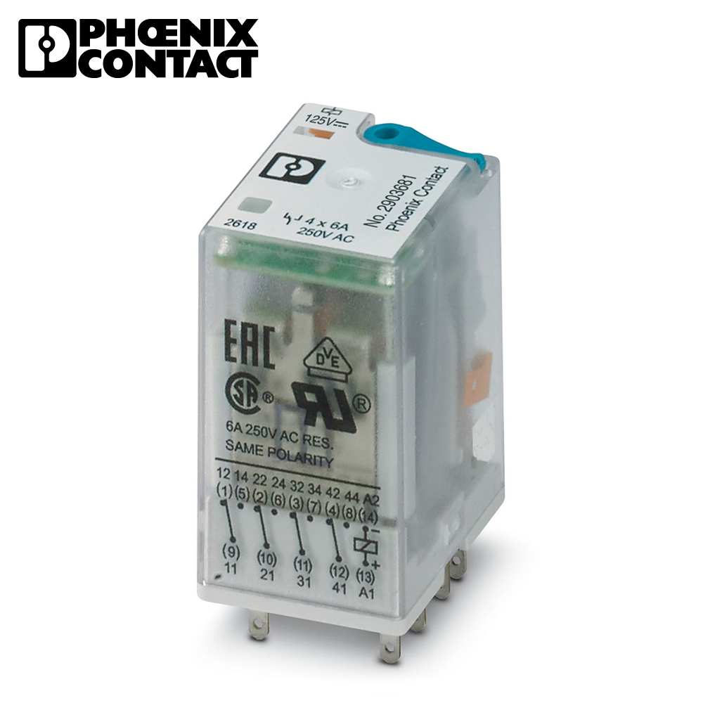 피닉스컨택트 REL-IR4/LDP-125DC/4X21 단일 릴레이 2903681