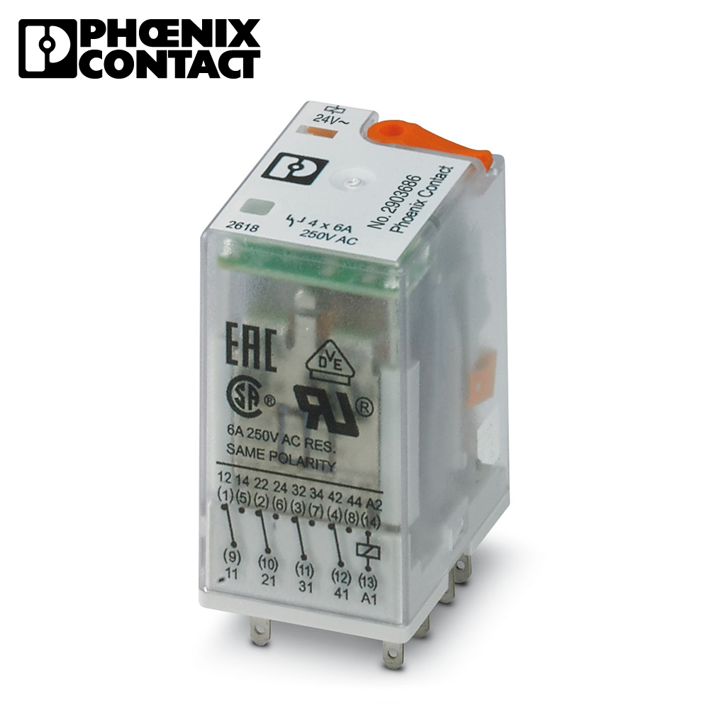 피닉스컨택트 REL-IR4/L- 24AC/4X21 단일 릴레이 2903686