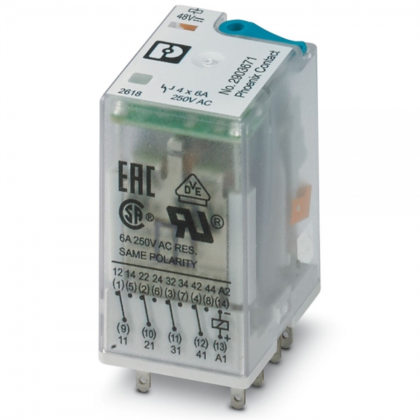 피닉스컨택트 REL-IR4/LDP- 48DC/4X21AU 단일 릴레이 2903671