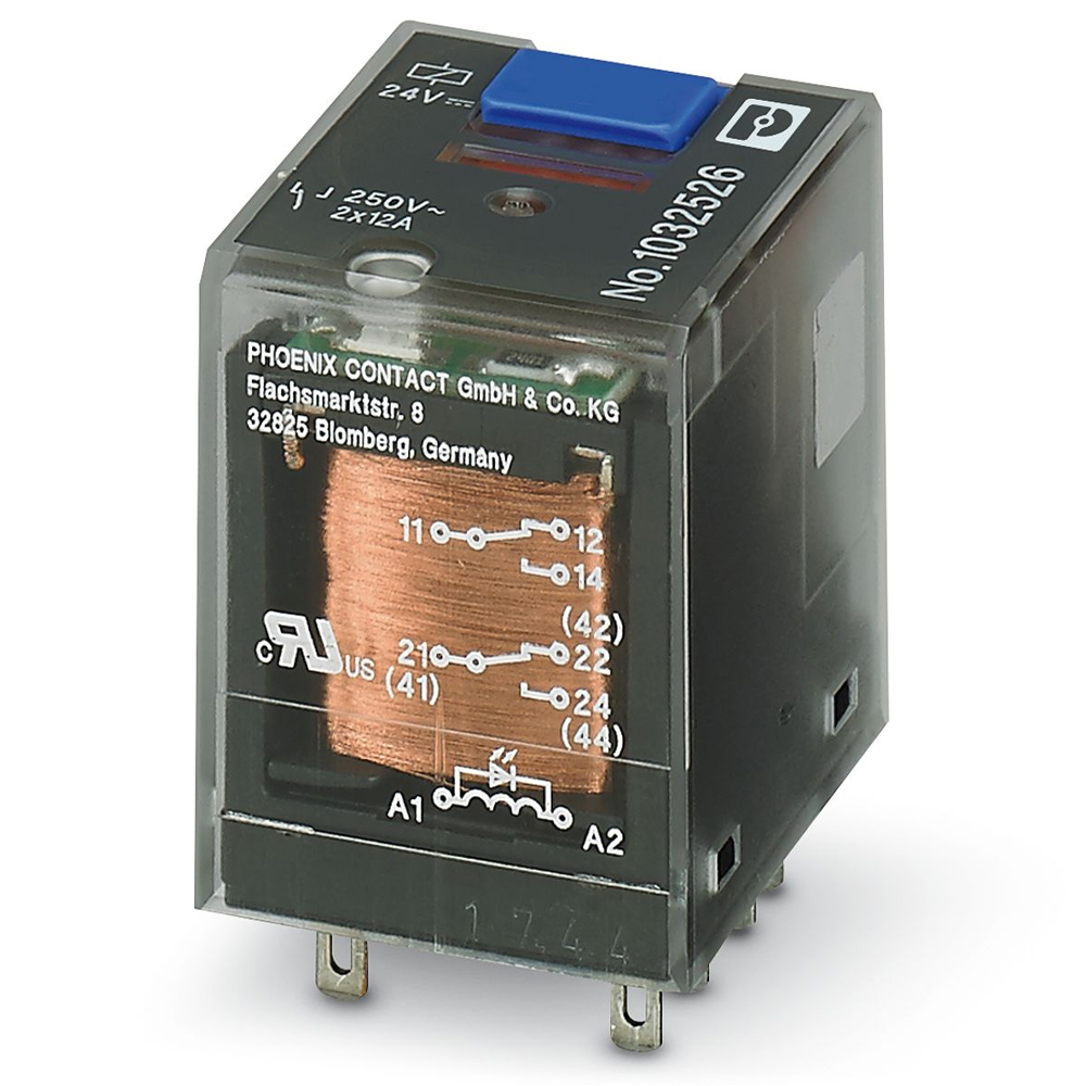 피닉스컨택트 REL-IR-BL/L- 24DC/2X21 단일 릴레이 1032526