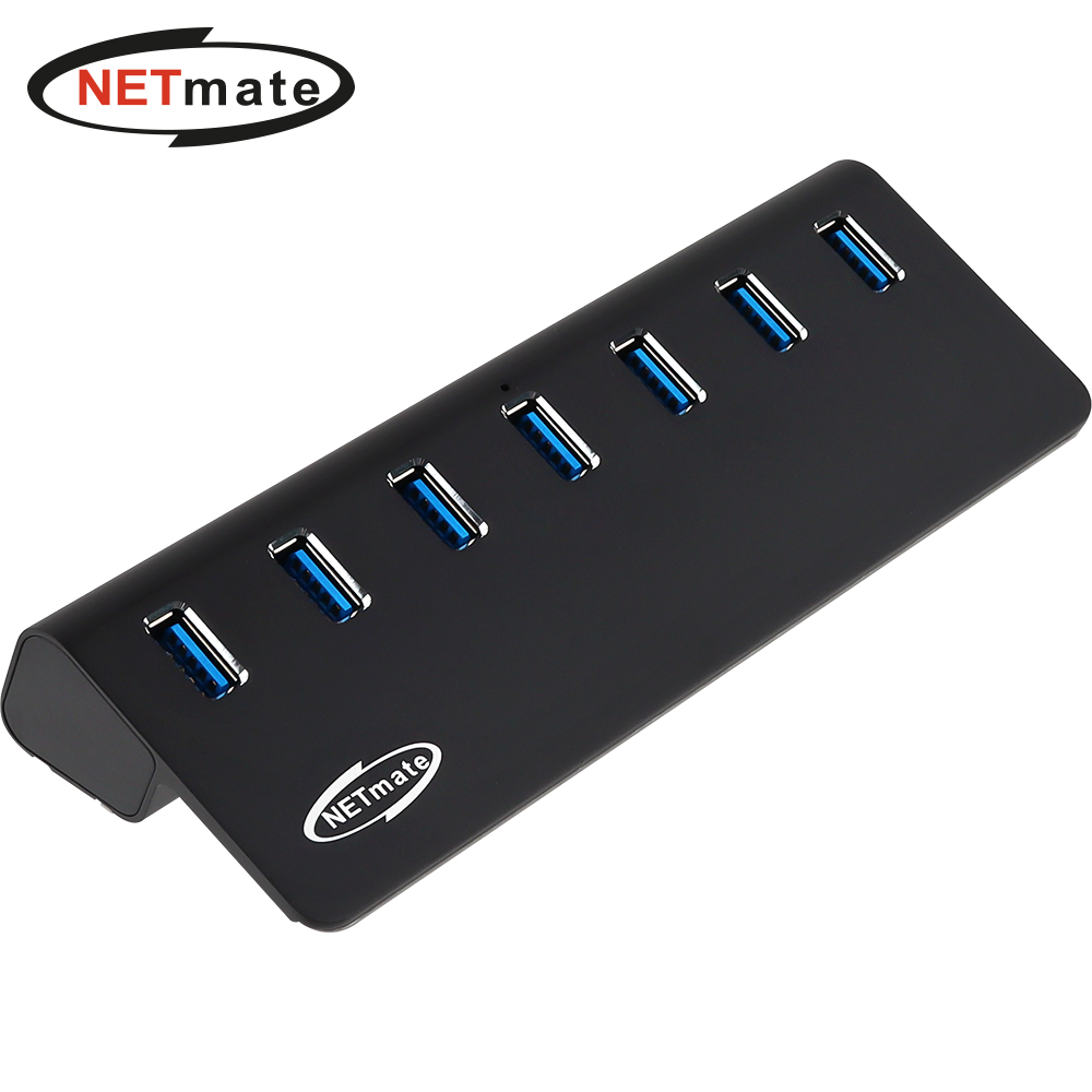 강원전자 넷메이트 USB3.2 7포트 허브 (블랙) NM-UT327B