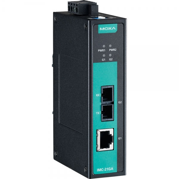 MOXA 산업용 기가비트 이더넷 광 컨버터(SC/멀티/500m/850nm) IMC-21GA-SX-SC-T