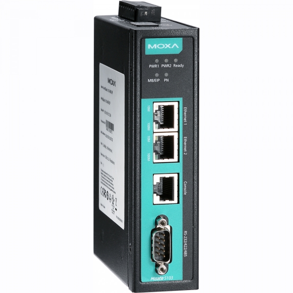 MOXA Modbus, EtherNet/IP to PROFINET 산업용 게이트웨이 MGate 5103