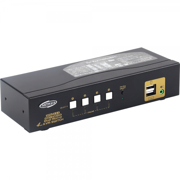 강원전자 넷메이트 듀얼 4K 60Hz HDMI KVM 4:1 스위치(USB) NM-HKD04D