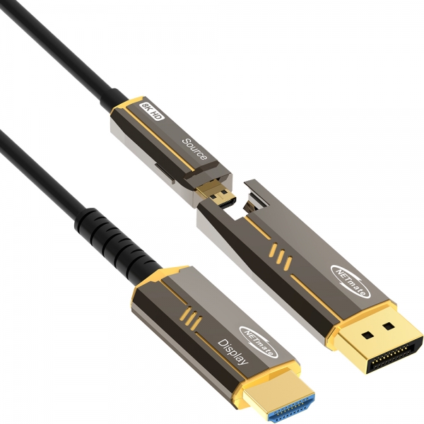 강원전자 넷메이트 DisplayPort to HDMI Hybrid AOC 케이블 100m NM-DHP100DG