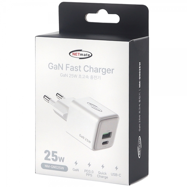 강원전자 넷메이트 USB PD 25W GaN 초고속 멀티 충전기 NM-GN025W