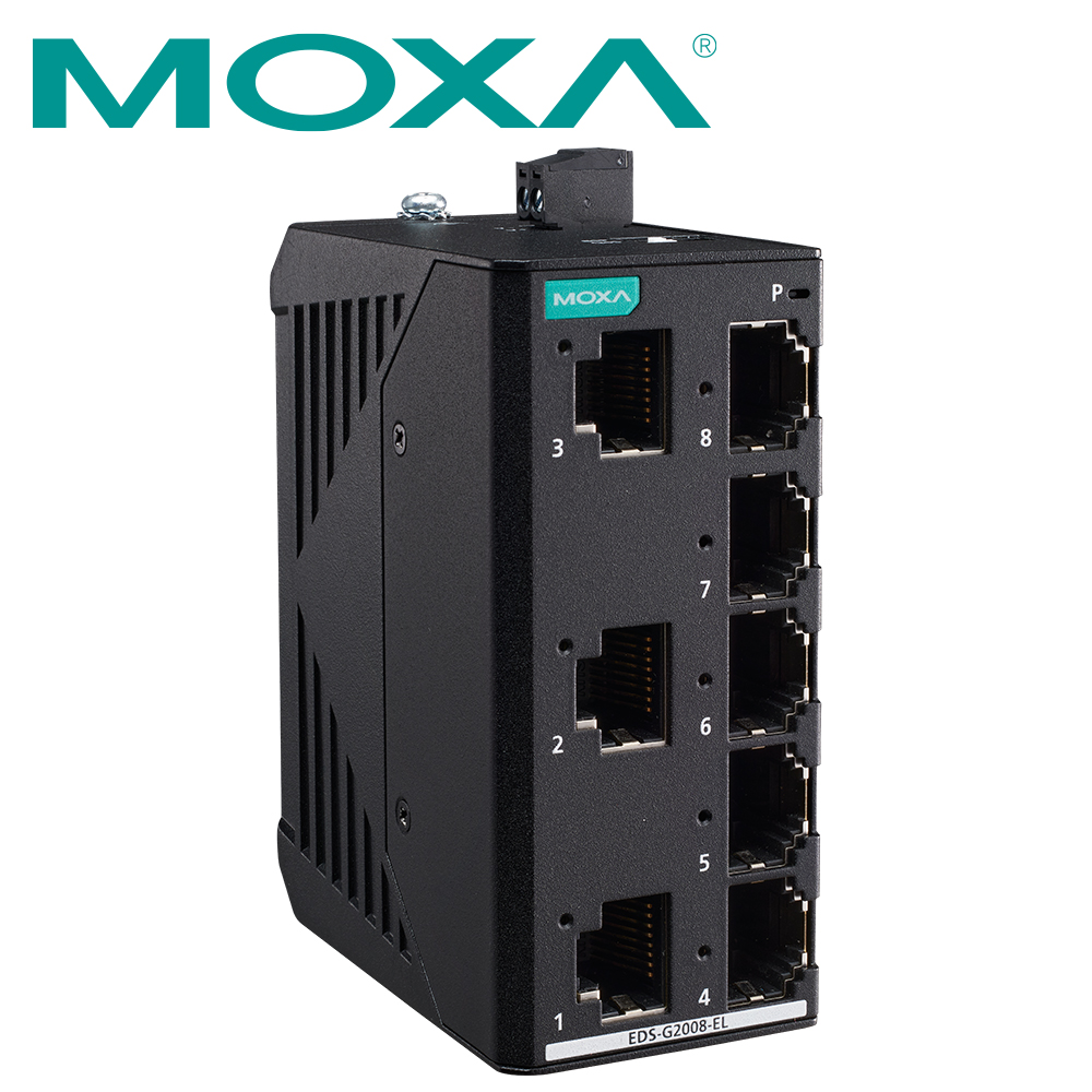 MOXA 산업용 8포트 기가비트 스위칭 허브(메탈 하우징) EDS-G2008-EL