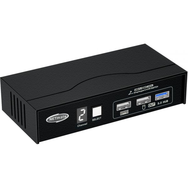 강원전자 넷메이트 8K 지원 Displayport KVM 2:1 스위치(USB) NM-DK8302P