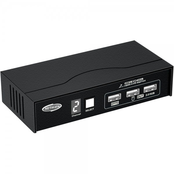 강원전자 넷메이트 4K 60Hz HDMI KVM 2:1 스위치(USB) NM-HK4602P