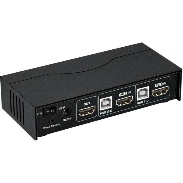강원전자 넷메이트 4K 60Hz HDMI KVM 2:1 스위치(USB) NM-HK4602P