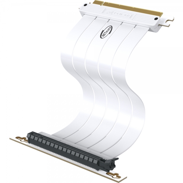 강원전자 넷메이트 PCI-E 4.0 라이저 케이블 200mm (화이트/90도) [EZDIY-FAB] NM-DPC184