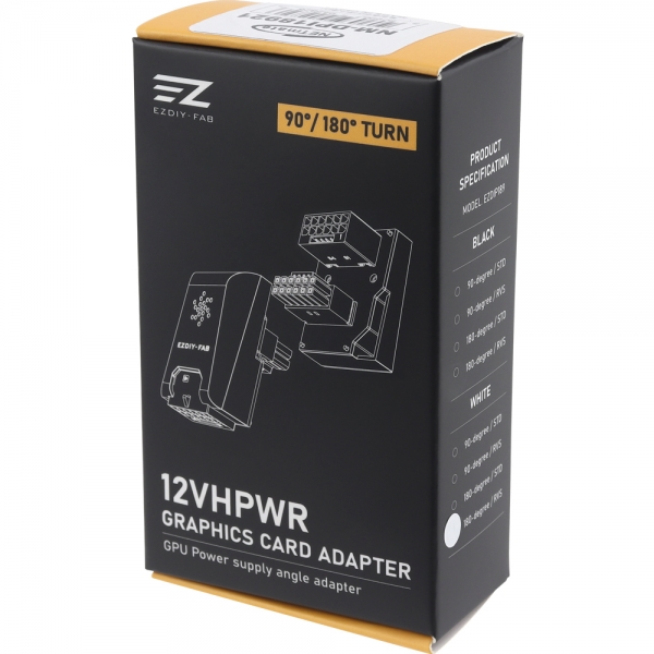 강원전자 넷메이트 450W 12VHPWR 변환 어댑터 (화이트/RVS 180도) [EZDIY-FAB] NM-DPI18921