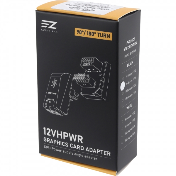 강원전자 넷메이트 450W 12VHPWR 변환 어댑터 (블랙/RVS 90도) [EZDIY-FAB] NM-DPI18918