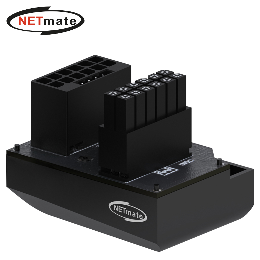 강원전자 넷메이트 450W 12VHPWR 변환 어댑터 (블랙/RVS 180도) [EZDIY-FAB] NM-DPI18917