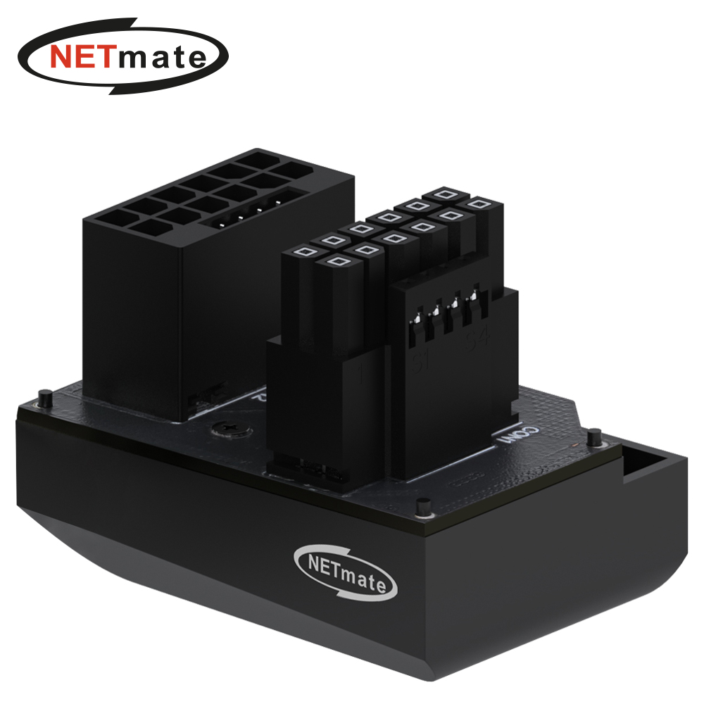 강원전자 넷메이트 450W 12VHPWR 변환 어댑터 (블랙/STD 180도) [EZDIY-FAB] NM-DPI18916