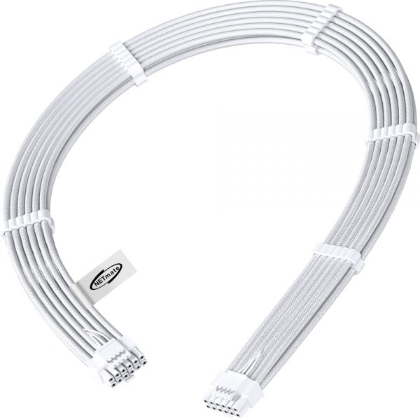 강원전자 넷메이트 PCI-E 5.0 12VHPWR 슬리빙 케이블 0.6m (올화이트) [EZDIY-FAB] NM-DPR1925