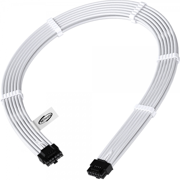 강원전자 넷메이트 PCI-E 5.0 12VHPWR 슬리빙 케이블 0.6m (화이트) [EZDIY-FAB] NM-DPR1921