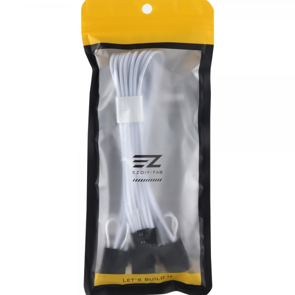 강원전자 넷메이트 12VHPWR to PCI-E 8핀x3 변환 슬리빙 케이블 0.3m (화이트) [EZDIY-FAB] NM-DPR186