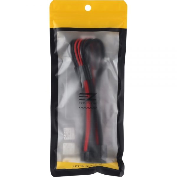 강원전자 넷메이트 PCI-E 5.0 12VHPWR 연장 슬리빙 케이블 0.3m (블랙/레드) [EZDIY-FAB] NM-DPR1795
