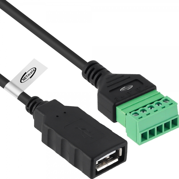 강원전자 넷메이트 USB2.0 AF / 터미널 블록 케이블 1m NM-TG09
