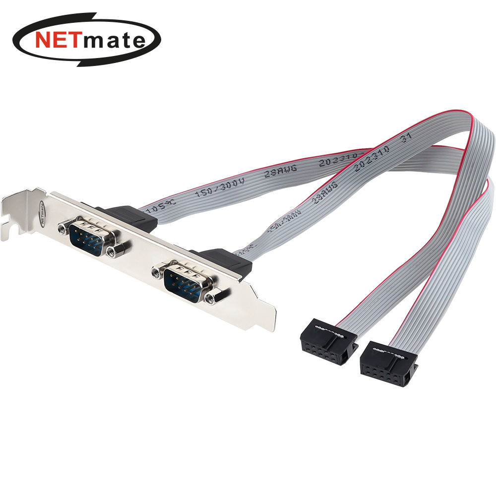 강원전자 넷메이트 시리얼 2포트 브라켓 케이블 0.3m NMB-S952N