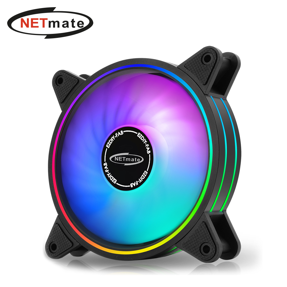 강원전자 넷메이트 Moonlight ARGB 120mm 쿨링팬(블랙/단품) [EZDIY-FAB] NM-DPR04414