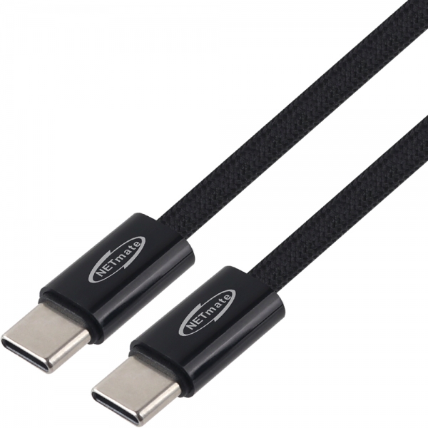 강원전자 넷메이트 USB2.0 마그네틱 C타입 60W 고속충전 케이블 1m (블랙) NM-UCC2601BM