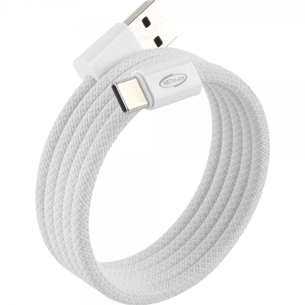 강원전자 넷메이트 USB2.0 마그네틱 AM-CM 케이블 1m (화이트) NM-UCA2151WM