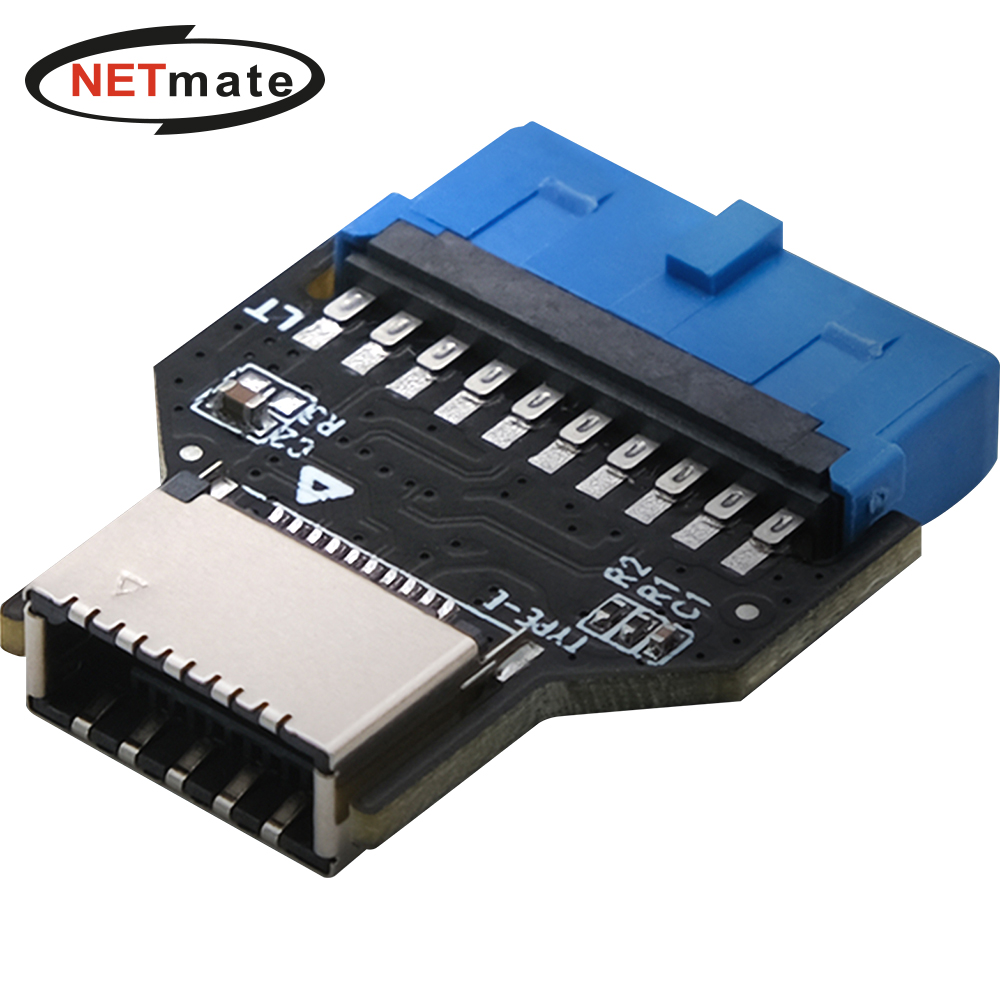 강원전자 넷메이트 USB3.0 20핀 헤더 Type E 변환 어댑터 [EZDIY-FAB] NM-DPC181