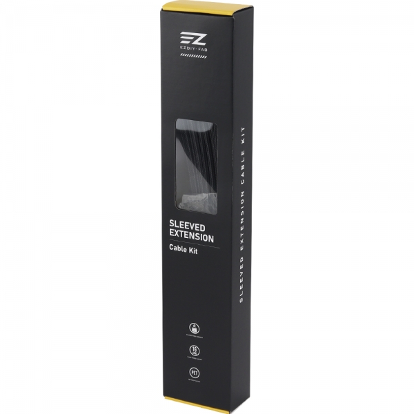 강원전자 넷메이트 PSU 연장 16AWG 슬리빙 케이블 세트 (카본/그레이 6종) [EZDIY-FAB] NM-DPI2286