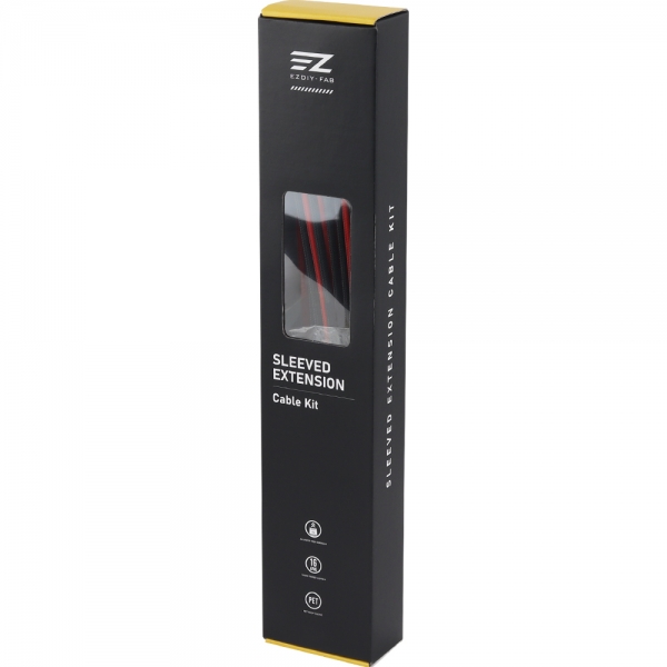 강원전자 넷메이트 PSU 연장 16AWG 슬리빙 케이블 세트 (블랙/레드 6종) [EZDIY-FAB] NM-DPI2283